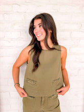 Load image into Gallery viewer, Stay Tuned Olive Top