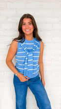 Load image into Gallery viewer, Trendy Stripe Blue Top