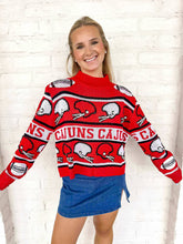 Load image into Gallery viewer, Queen Of Sparkles ULL Vintage Football Sweater
