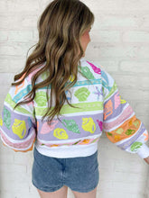 Load image into Gallery viewer, Queen Of Sparkles Colorblock Stripe Shell Sweatshirt