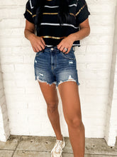 Load image into Gallery viewer, Remember It Well Denim Shorts Dark