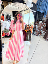 Load image into Gallery viewer, Back To You Stripe Pink Dress