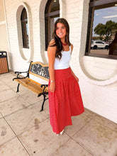 Load image into Gallery viewer, Red Hot Polka Dot Skirt