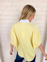 Load image into Gallery viewer, Fair Enough Yellow Stripe Top