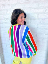 Load image into Gallery viewer, Queen Of Sparkles Rainbow Stripe Mask Sweater