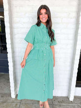 Load image into Gallery viewer, Signs of Stripes Green Dress