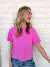 Load image into Gallery viewer, Fill My Cup Cropped Heather Mauve Tee