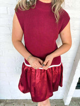 Load image into Gallery viewer, Holding Onto Joy Burgundy Dress
