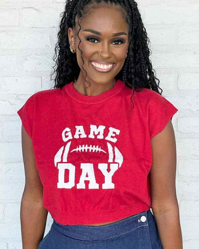 Game Day Excitement Red Top