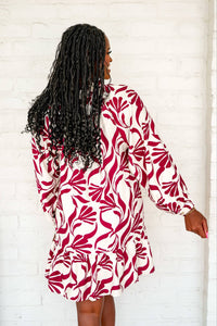 For Hire Now Burgundy Mix Dress