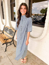Load image into Gallery viewer, Stripe Status Navy Dress