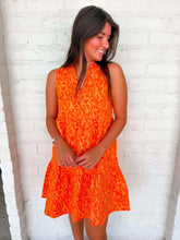 Load image into Gallery viewer, THML Orange Kiss Textured Dress