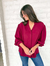 Load image into Gallery viewer, Anything and Everything Burgundy Top