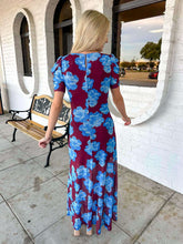 Load image into Gallery viewer, Blossom Blooms Wine Dress