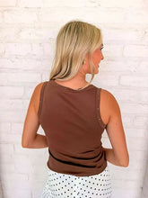 Load image into Gallery viewer, Such A Stud Chocolate Scoop Neck Tank