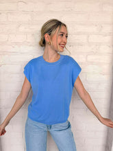 Load image into Gallery viewer, Ask Me Anything Blue Top