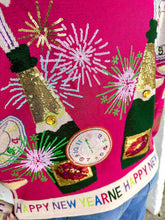 Load image into Gallery viewer, Queen Of Sparkles Hot Pink NYE Icon Cardigan