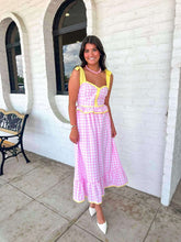 Load image into Gallery viewer, Shores Of Shells Pink Gingham Dress