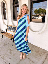Load image into Gallery viewer, Stripes Of Hope Navy Dress
