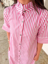 Load image into Gallery viewer, Stripe Status Pink Dress