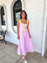 Load image into Gallery viewer, Shores Of Shells Pink Gingham Dress