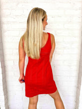 Load image into Gallery viewer, Friends For Better Red Denim Dress