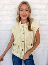 Load image into Gallery viewer, Still The Same Lemon Cardigan Vest