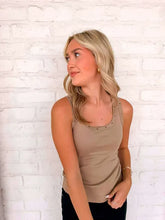 Load image into Gallery viewer, Such A Stud Taupe Scoop Neck Tank