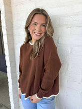 Load image into Gallery viewer, Waving Goodbye Brown Sweater