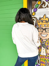 Load image into Gallery viewer, Top Of The Float Mardi Gras White Pullover