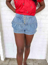 Load image into Gallery viewer, Repeat After Me Light Denim Shorts