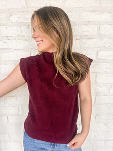 Get On My Side Burgundy Top