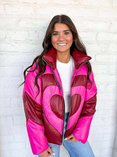 Hearts Eyes Hot Pink Jacket