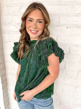 Load image into Gallery viewer, THML Holiday Chaos Green Top