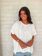 Load image into Gallery viewer, Sunset Stroll White Oversized Top