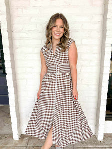 Here For The Fall Brown Dress
