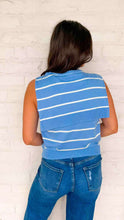 Load image into Gallery viewer, Trendy Stripe Blue Top