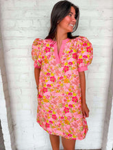 Load image into Gallery viewer, Blooming Season Pink Jacquard Dress