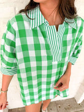 Load image into Gallery viewer, Checkered Craze Green Top