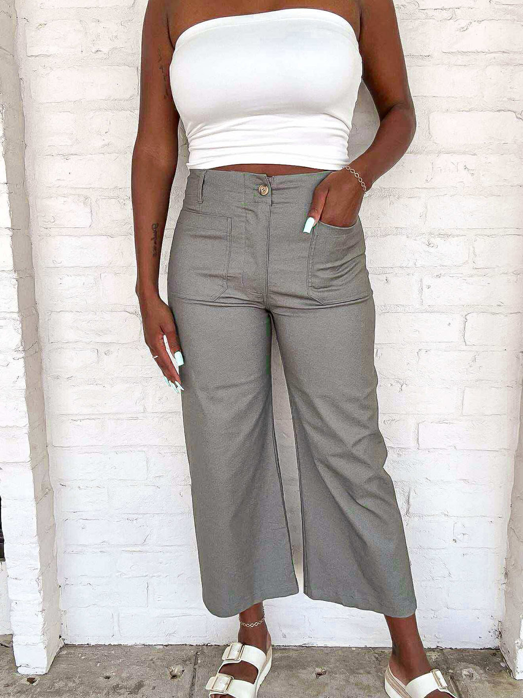 On The Way Gray Pants