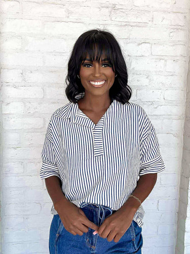 Change Your Mind Navy Top