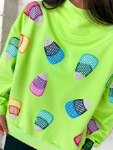 Load image into Gallery viewer, Queen Of Sparkles Green Multi Gingham Candy Corn Mock Sweatshirt