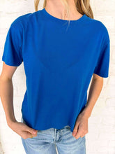 Load image into Gallery viewer, Fill My Cup Cropped Light Navy Tee