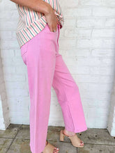 Load image into Gallery viewer, No Doubts Pink Cropped Wide Leg Denim
