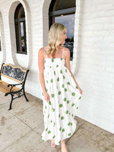 Load image into Gallery viewer, Spotted You Green Polka Dot Maxi Dress
