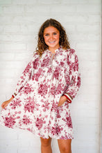 Load image into Gallery viewer, Rain On My Mind Burgundy Dress
