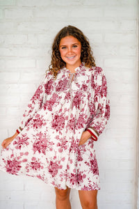 Rain On My Mind Burgundy Dress