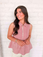 Load image into Gallery viewer, Over The Hill Red Stripe Top