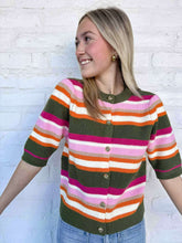 Load image into Gallery viewer, THML Striped Bell Multi Knit Top