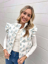 Load image into Gallery viewer, Before You Notice Blue Floral Cream Vest